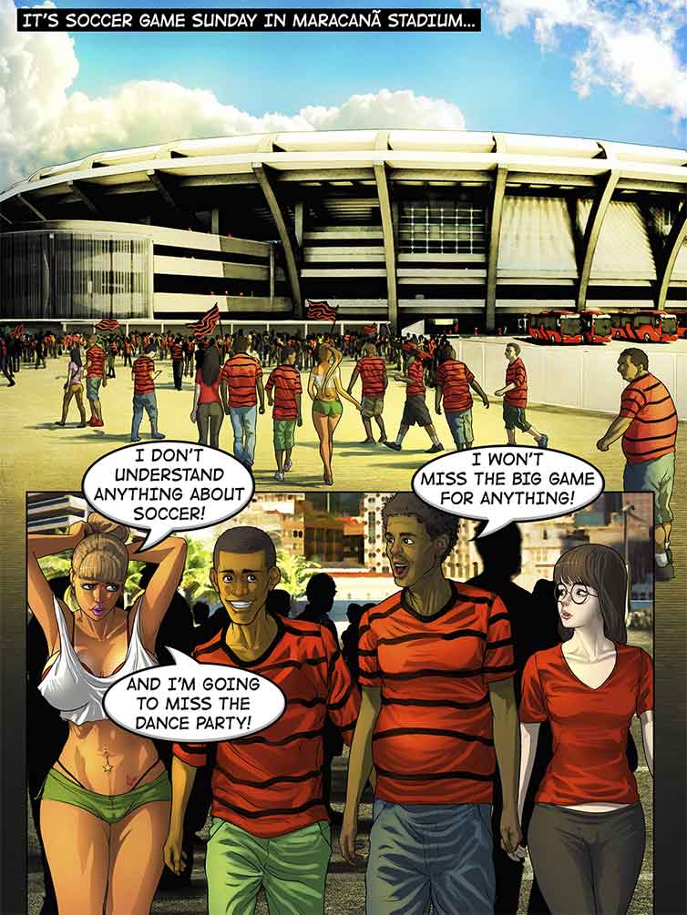 Soccer in Maracanã Stadium