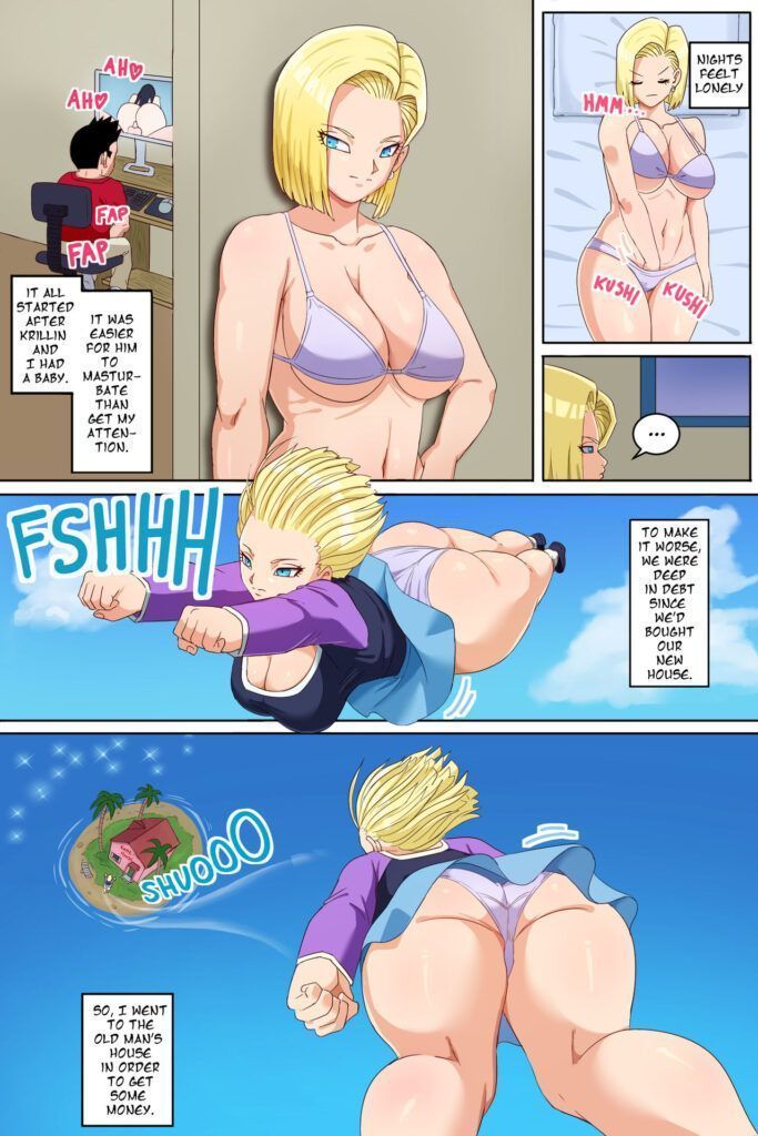 Android 18 turned into a moisty whore