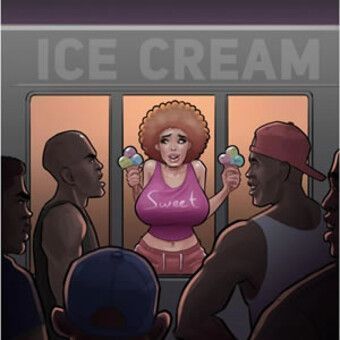 Sucking ice cream from black guys